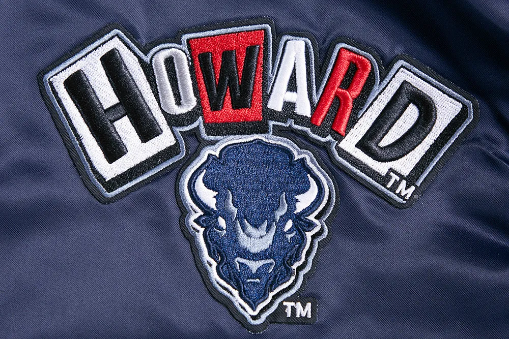 HOWARD UNIVERSITY HOMECOMING MEN'S RIB SATIN JACKET (MIDNIGHT NAVY)