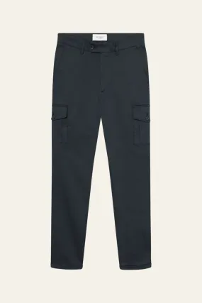 Les Deux Como Cotton Cargo Suit Pants - Navy