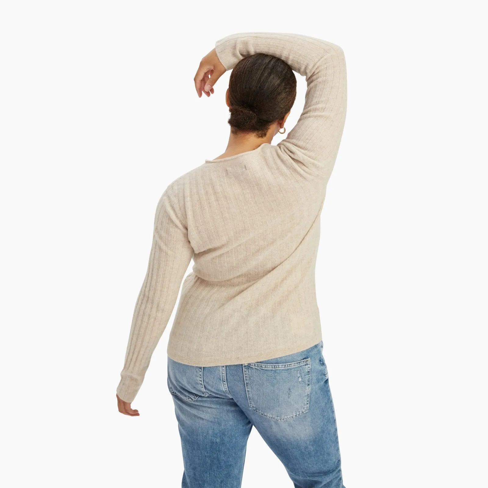 Lightweight Cashmere Ribbed Sweater