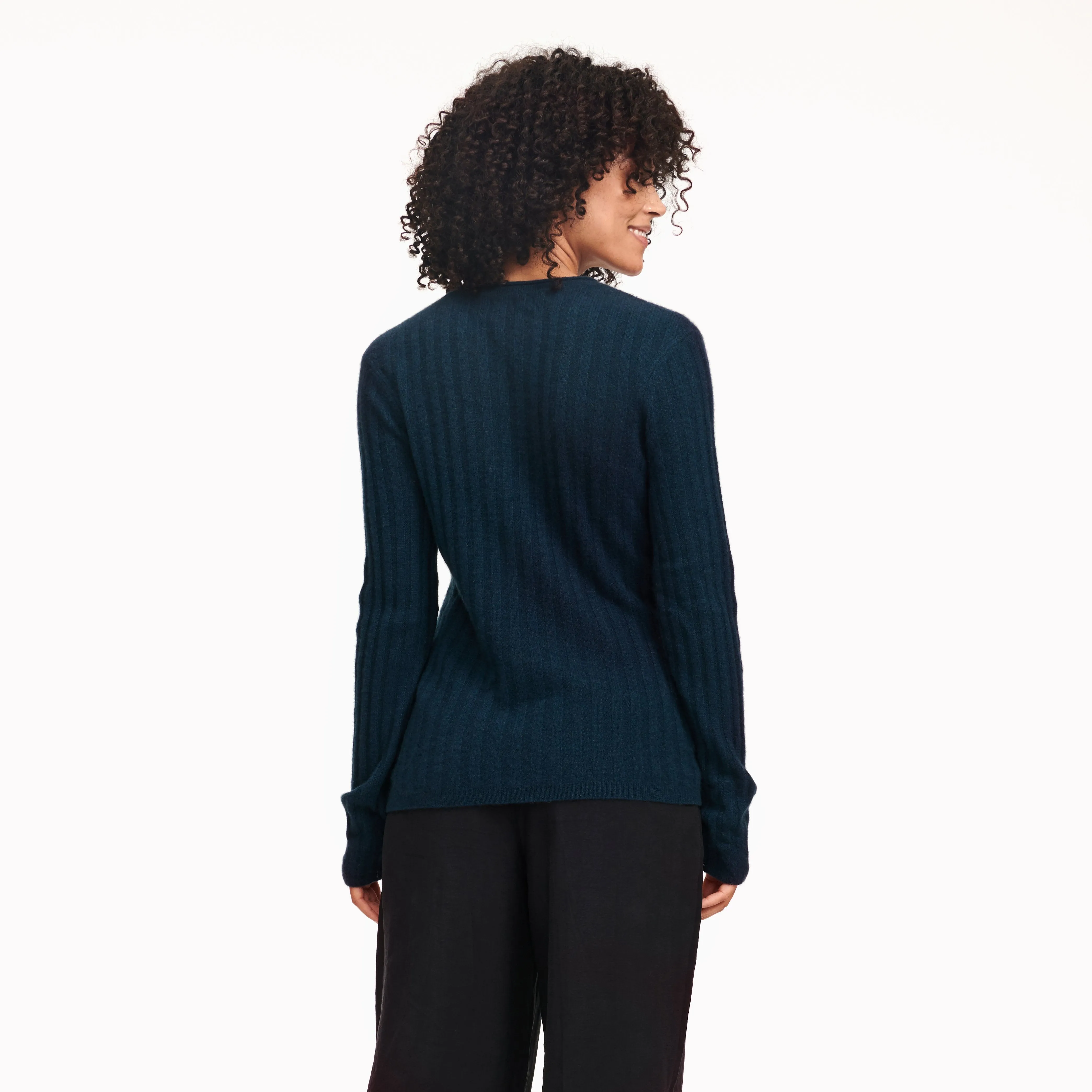 Lightweight Cashmere Ribbed Sweater