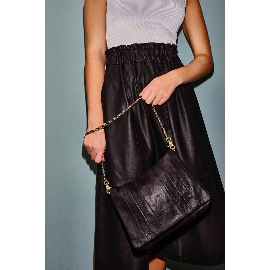 Long Dea leather skirt in soft quality / 50272 - Black (Nero)