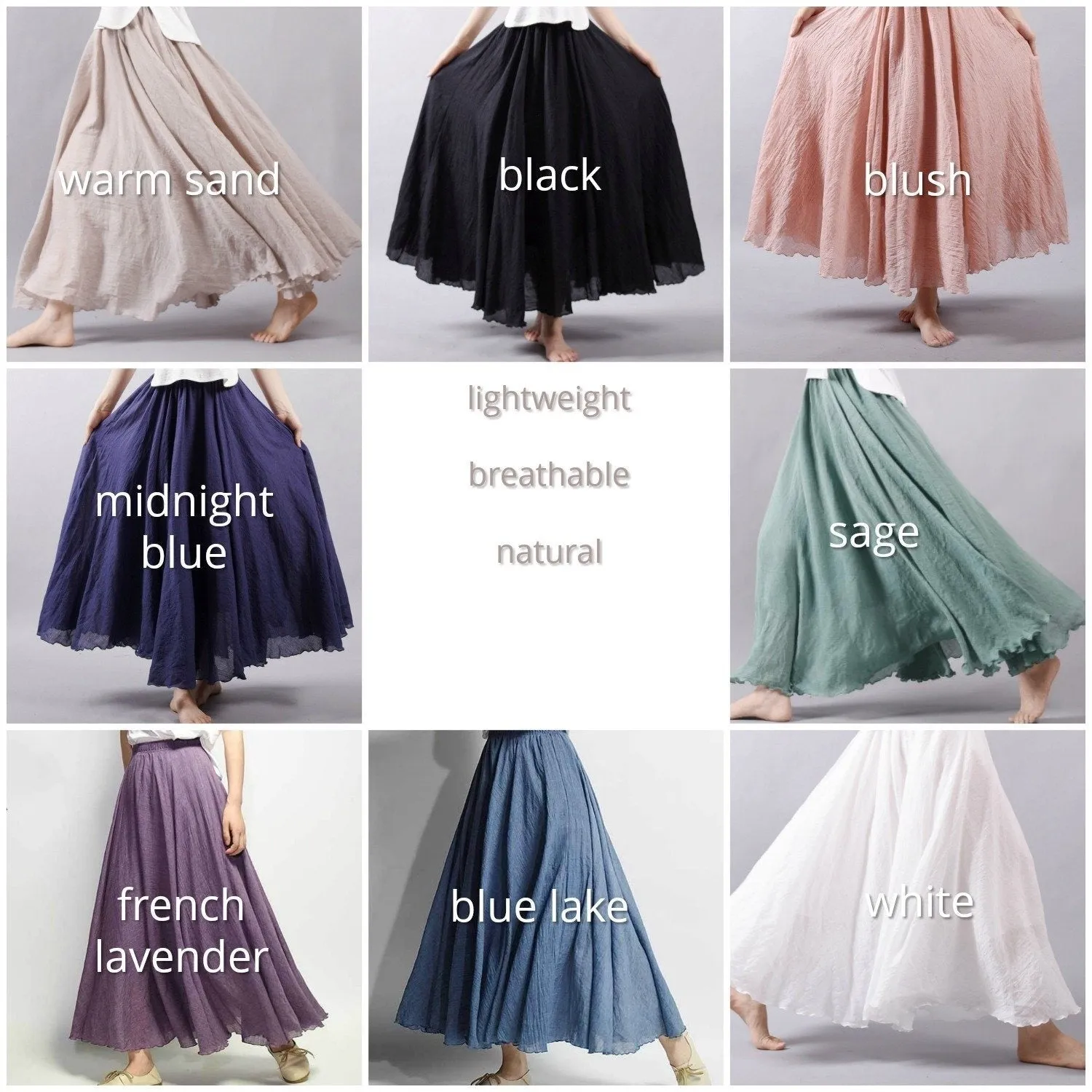 Long flare skirt