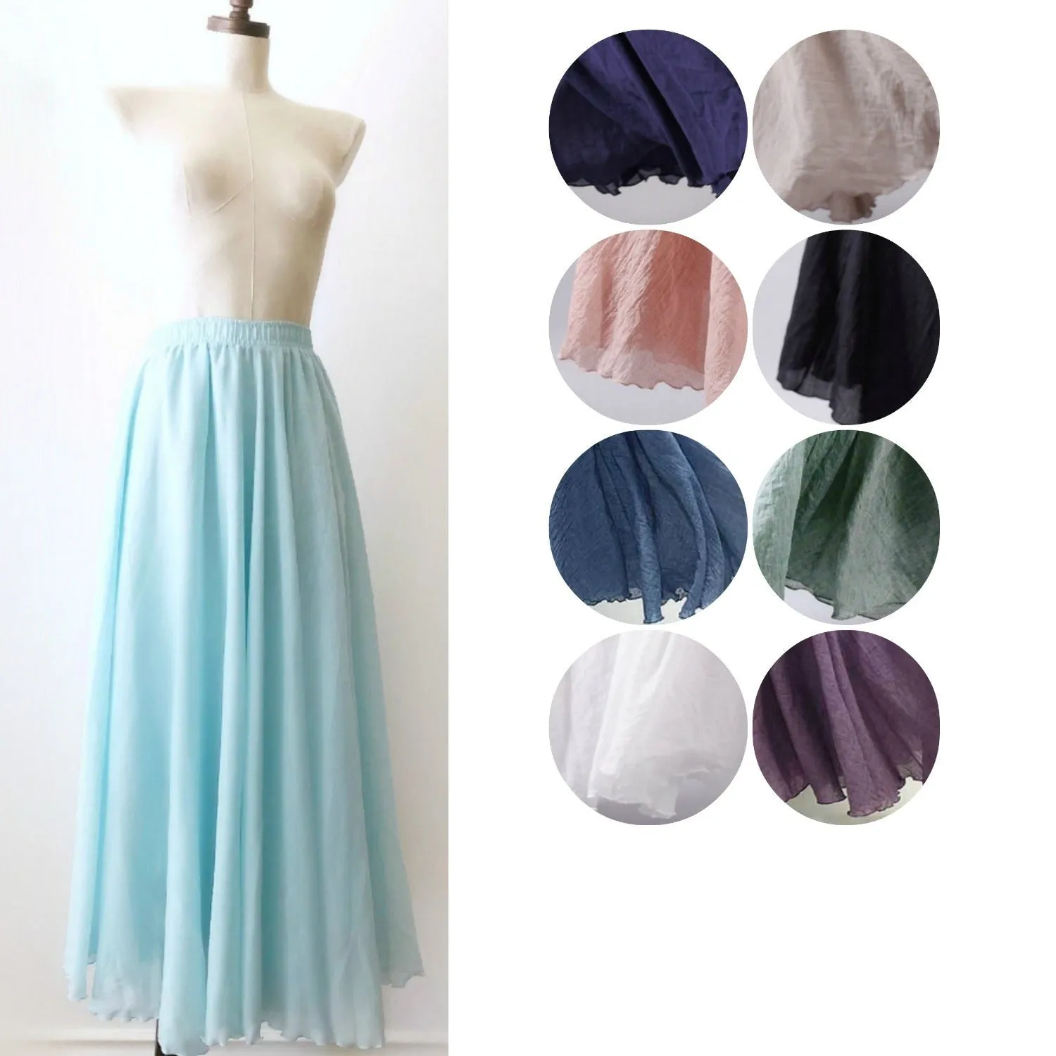 Long flare skirt