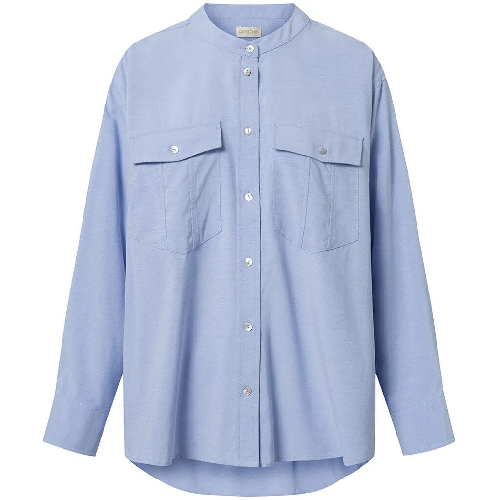 Long sleeve oversize Fay shirt / 100012 - Blue