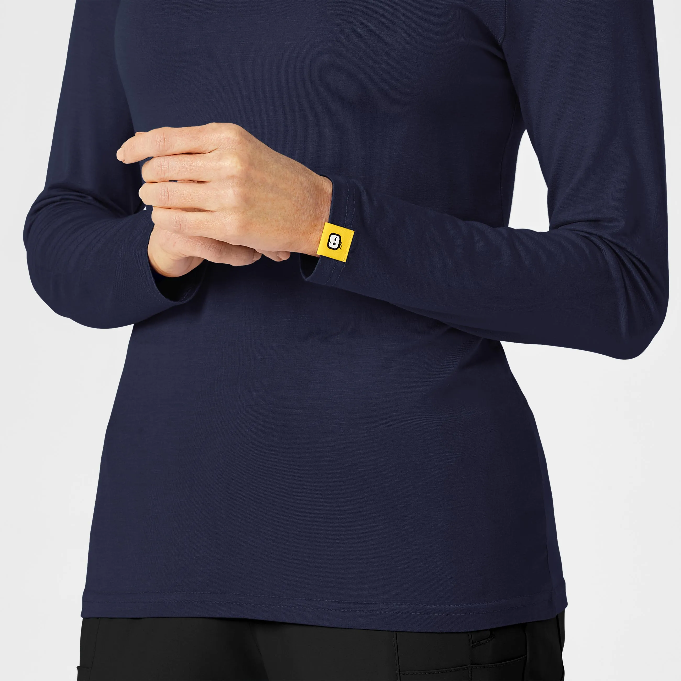 Long Sleeve Silky Tee - Navy