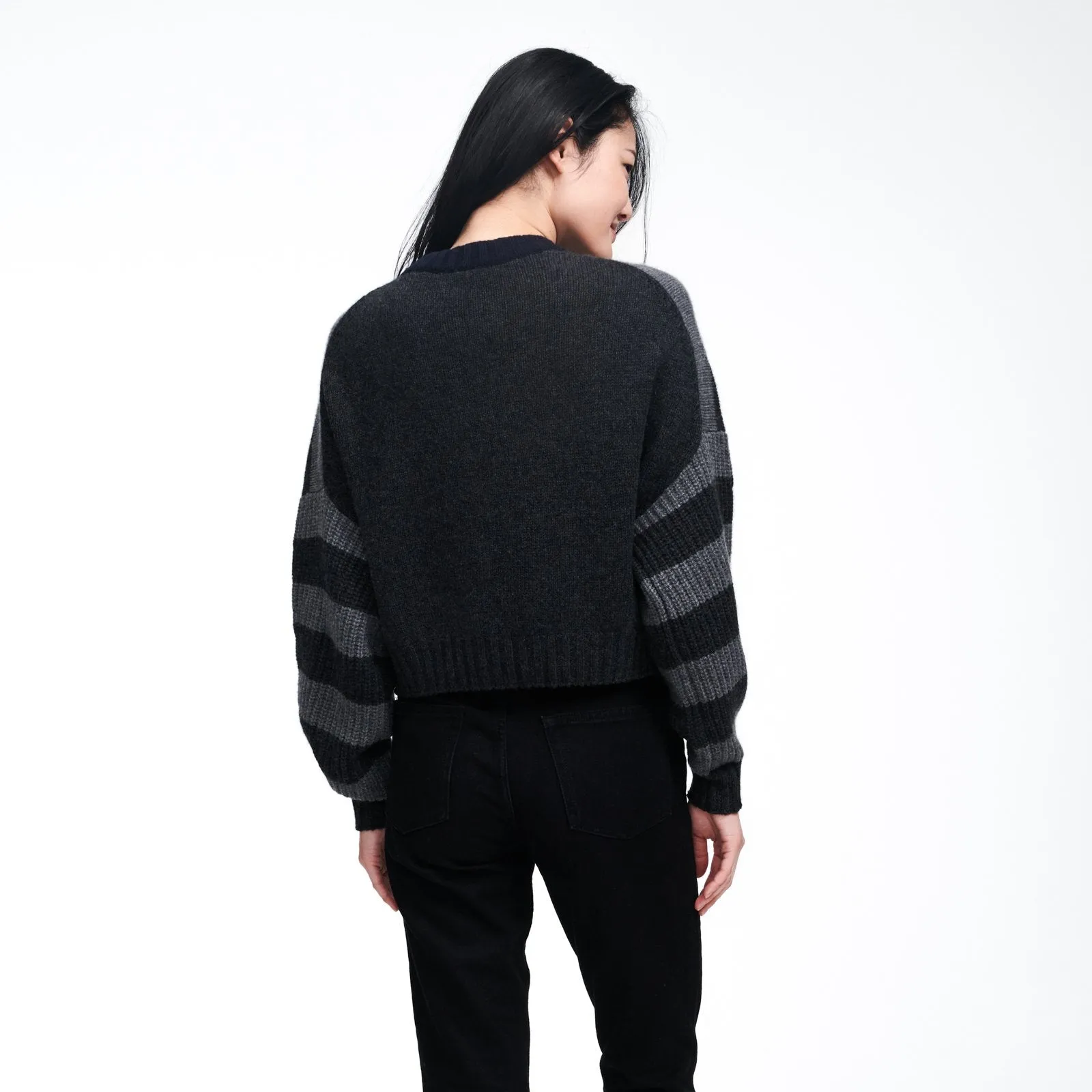 Luxe Cashmere Cropped Crewneck Sweater