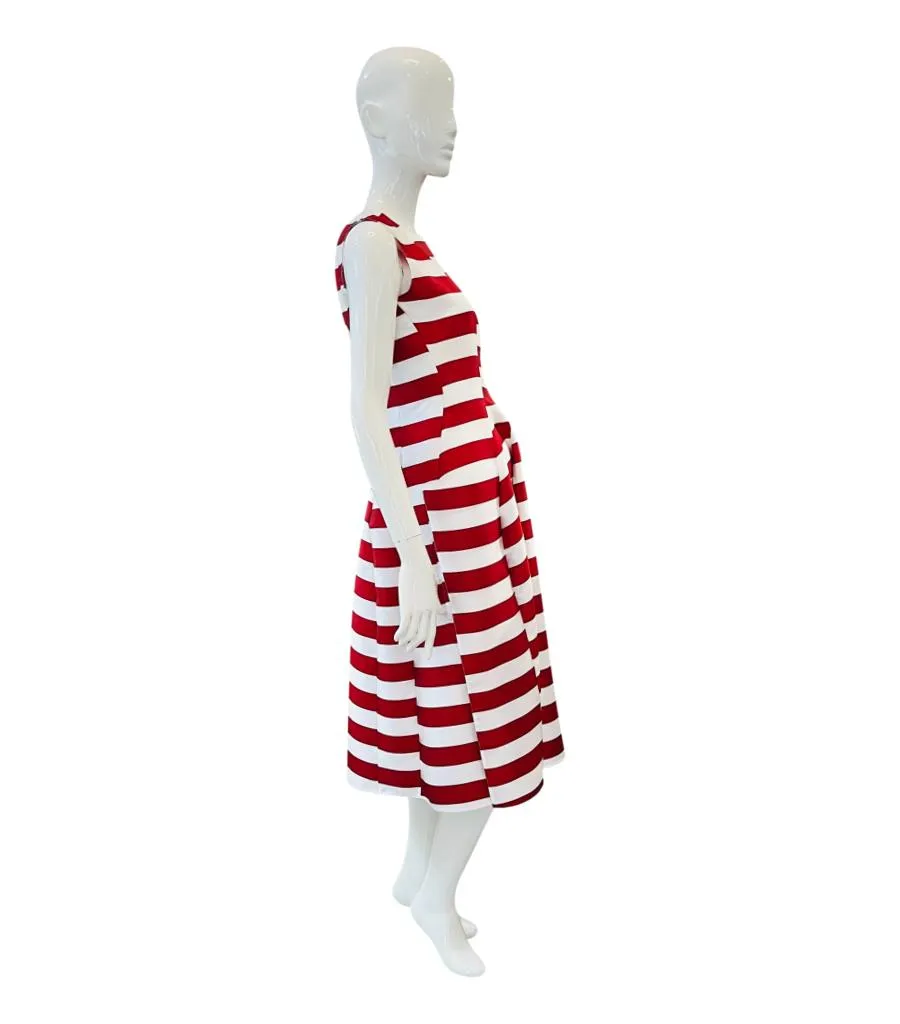 Maison Rabih Kayrouz Striped Silk Blend Tulip Dress. Size 38FR