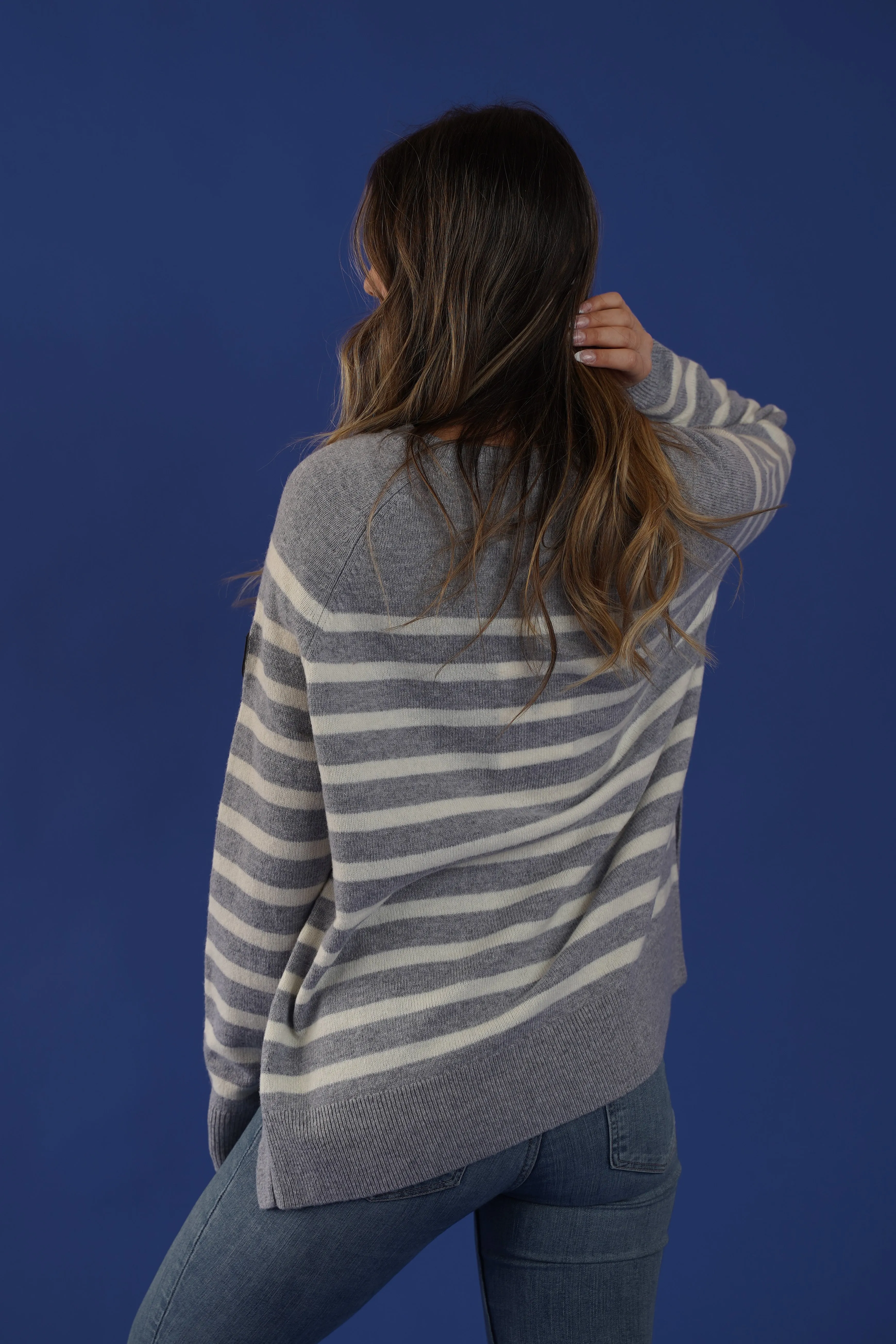 May Light heather Grey Sweater