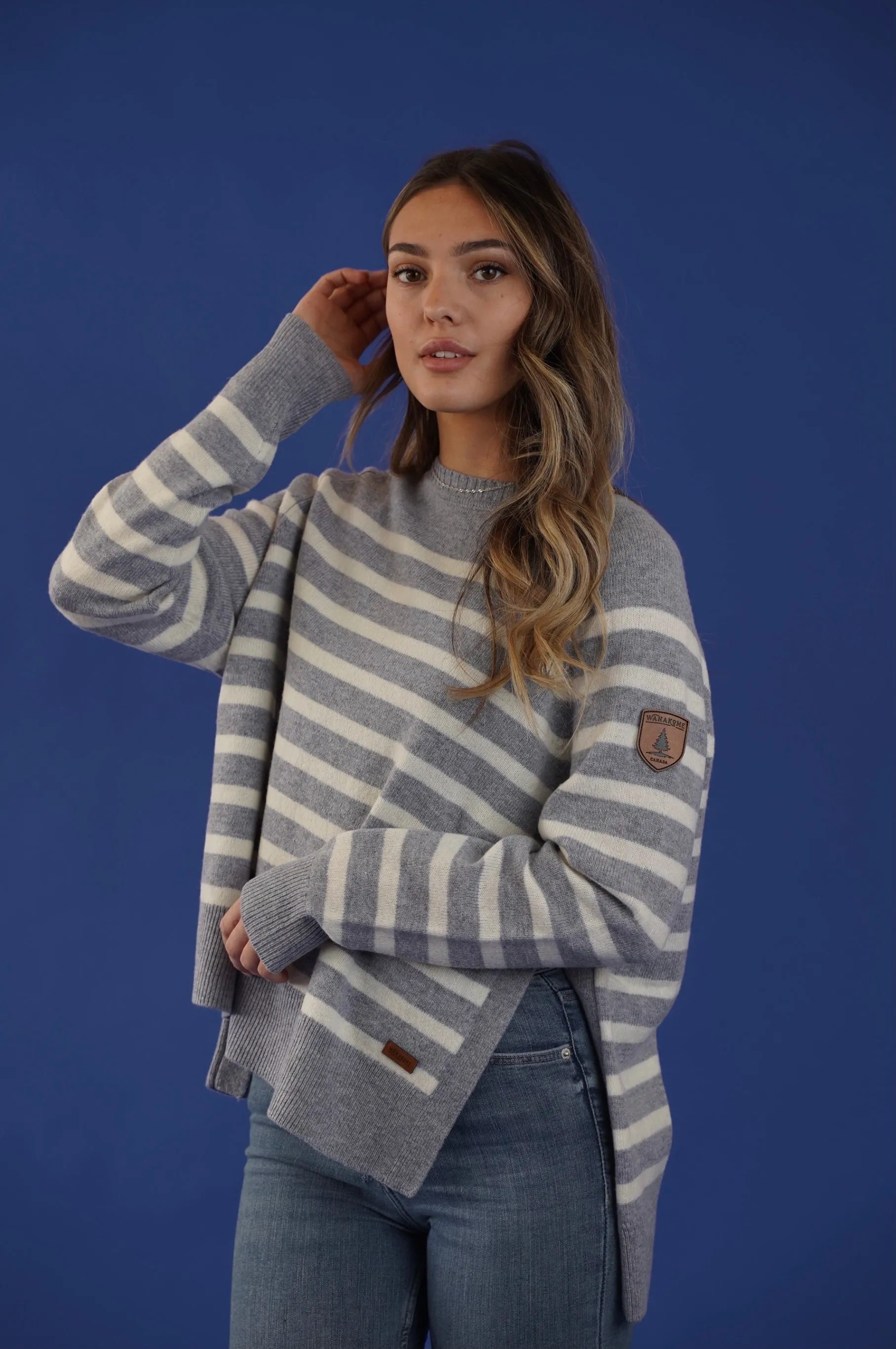 May Light heather Grey Sweater