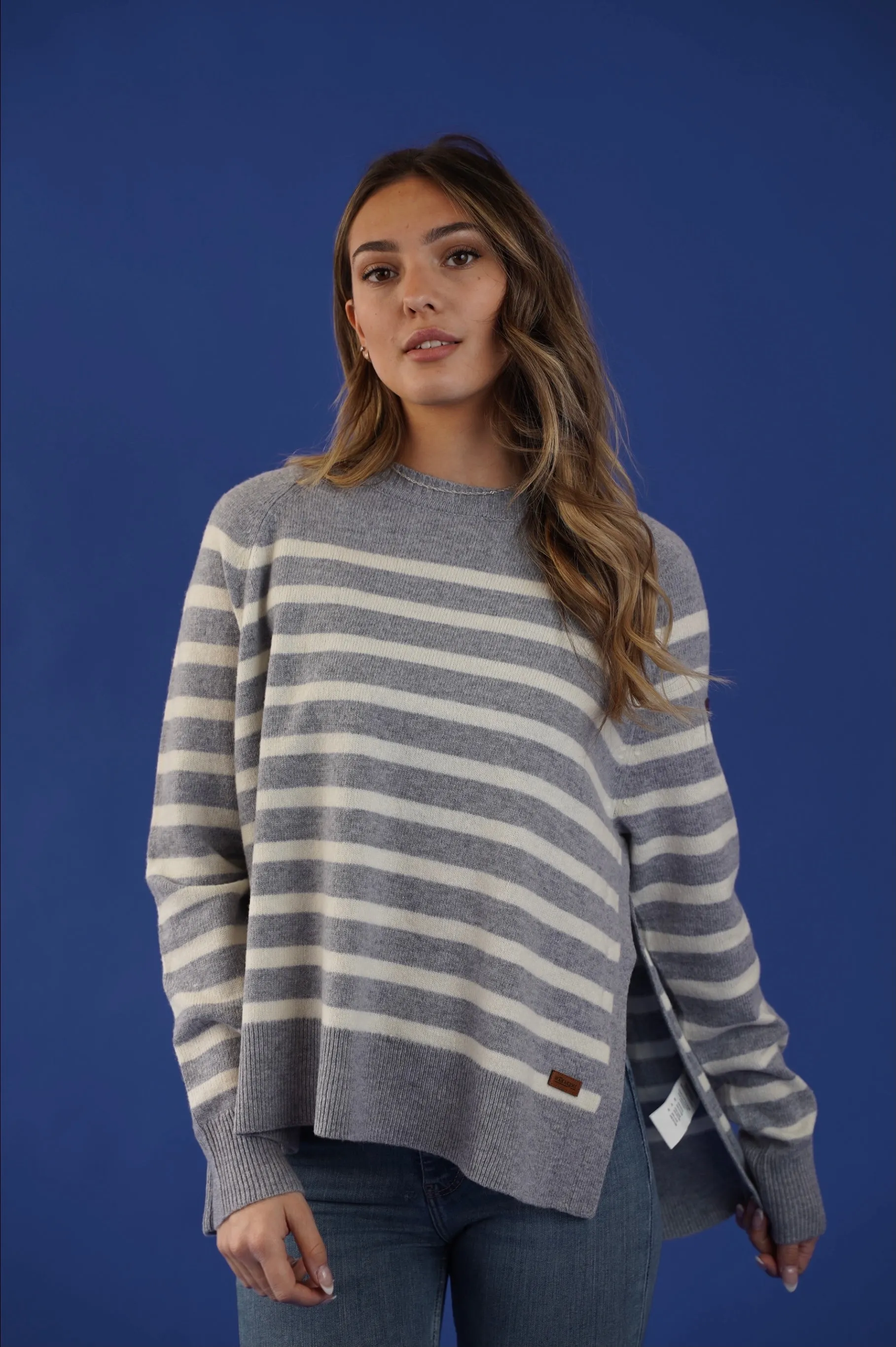 May Light heather Grey Sweater