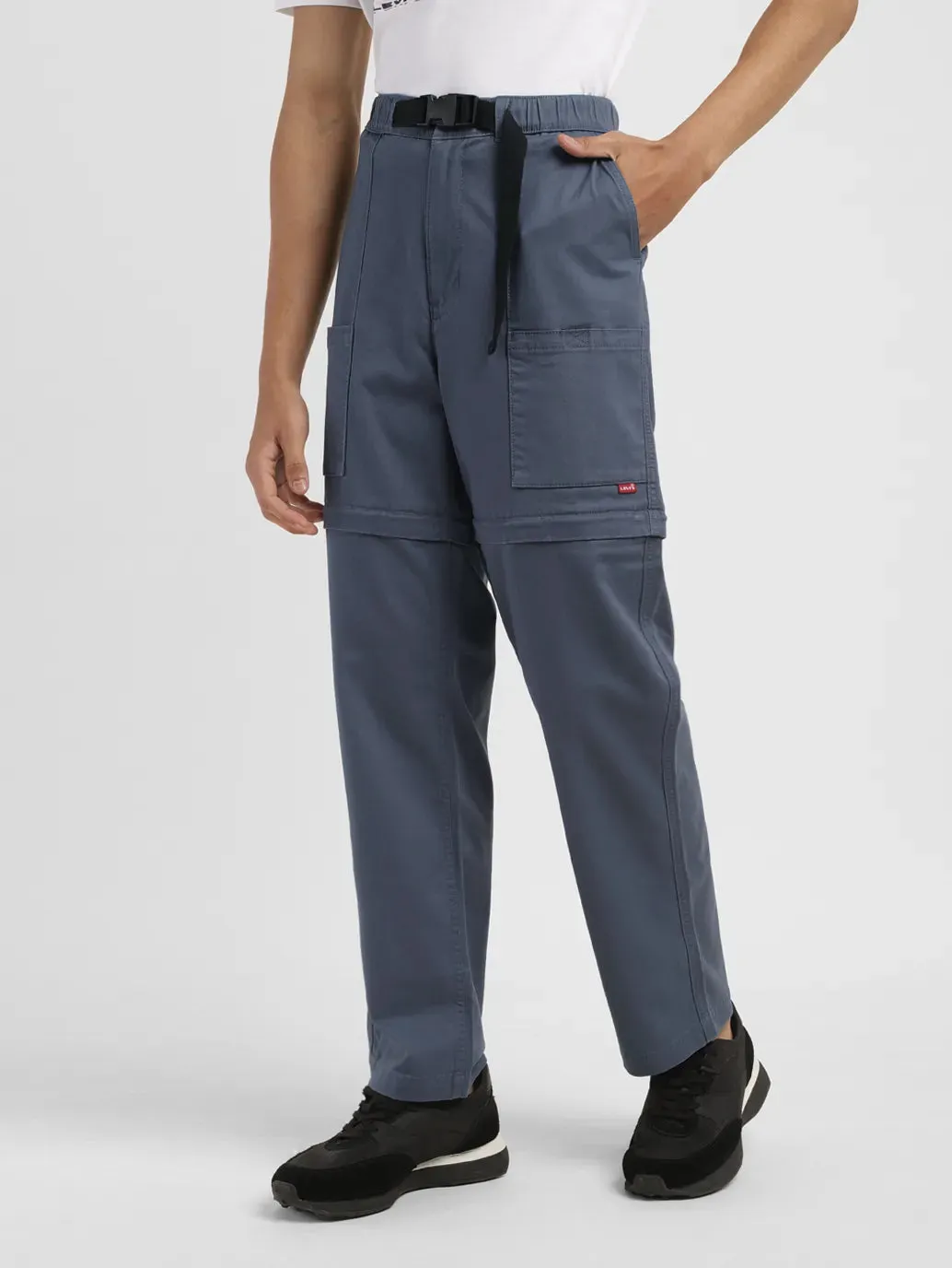 Men's Blue Loose Fit Trousers