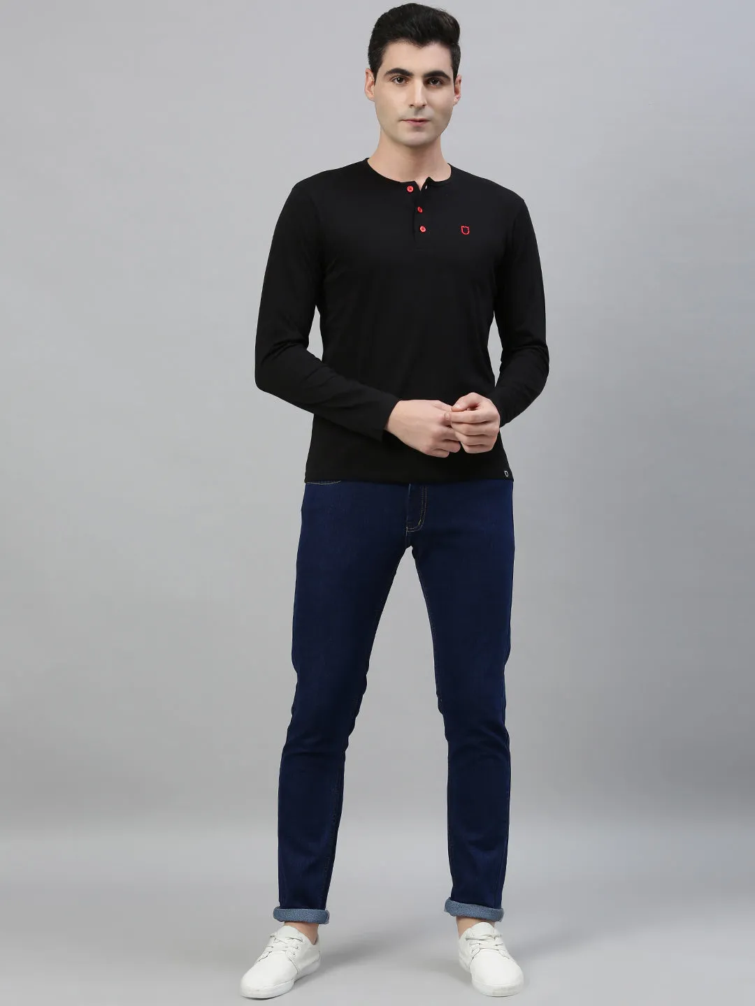 Men's Dark Blue Slim Fit Denim Jeans Stretchable