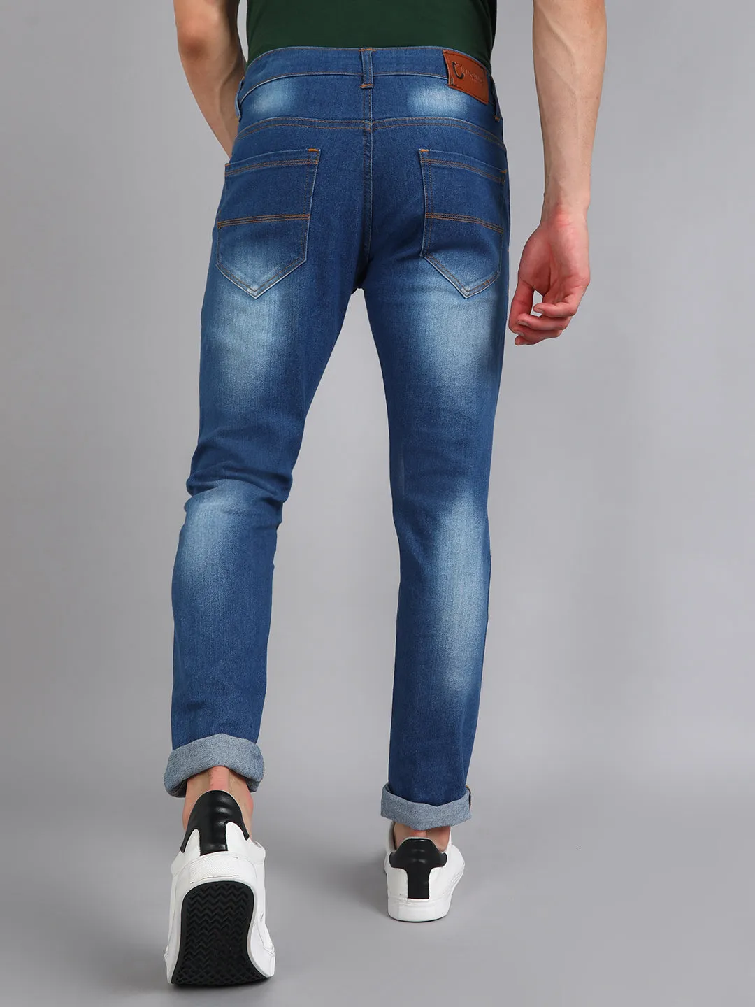 Men's Light Blue Slim Fit Stretchable Jeans