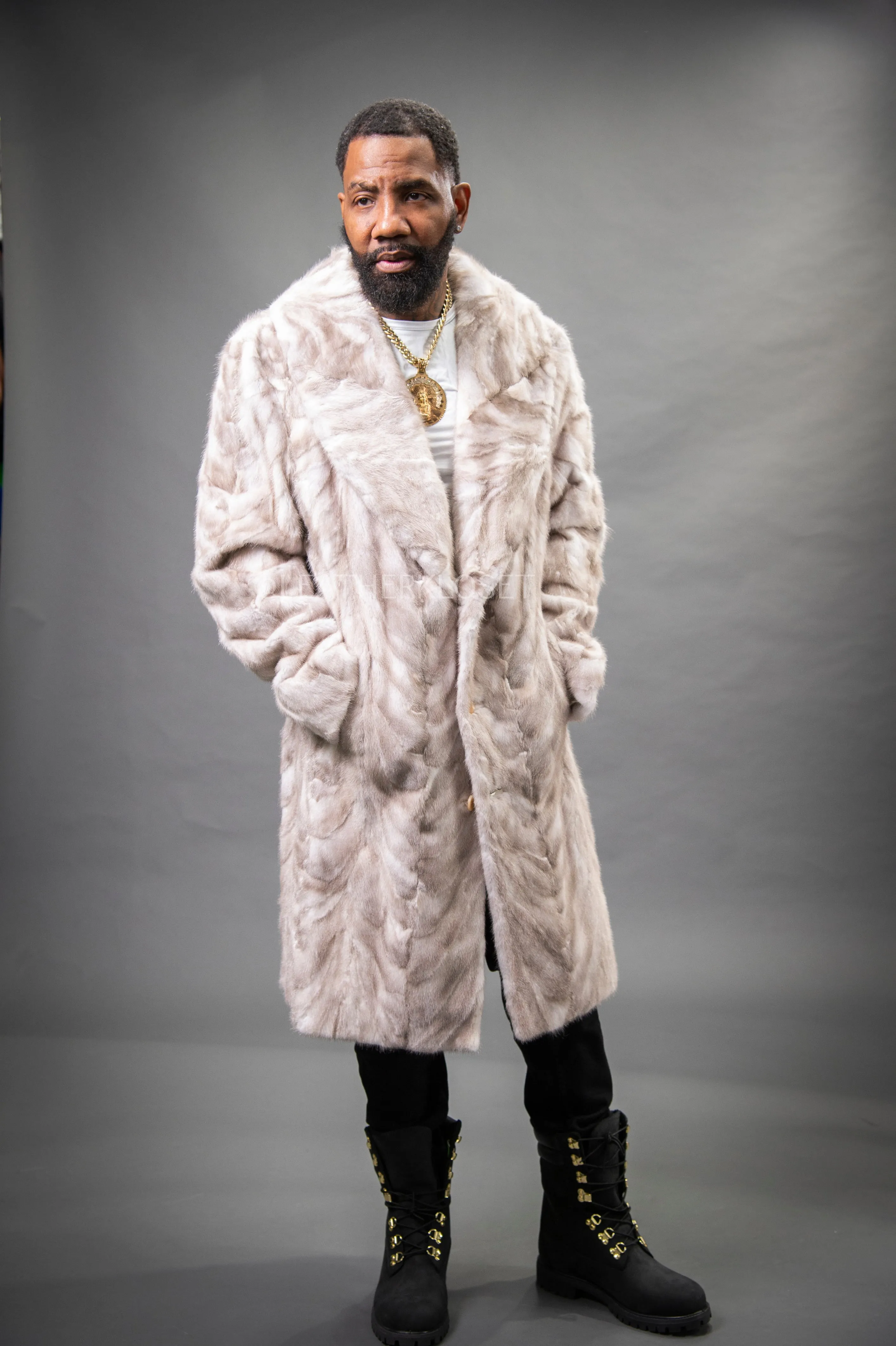 Men's Mink Shawl Collar Jacket