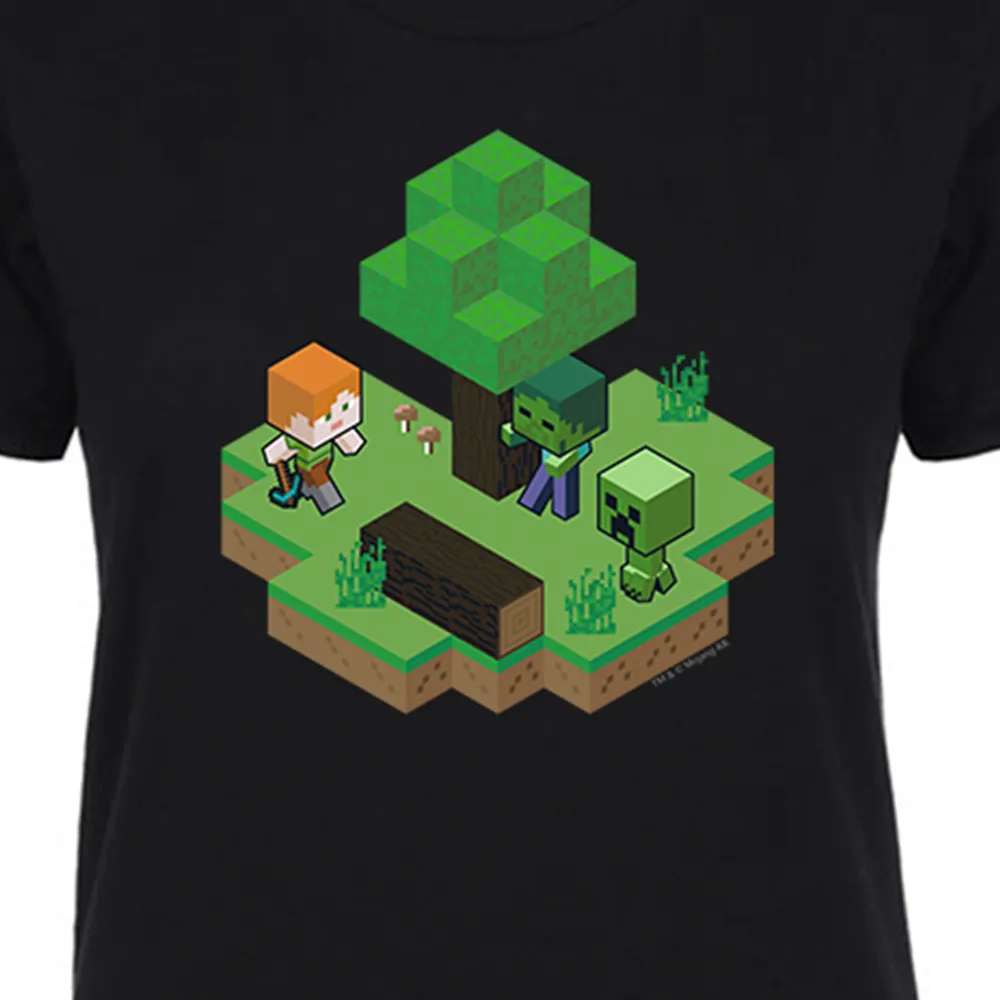 Minecraft Alex, Creeper, and Zombie Women's Short Sleeve T-Shirt