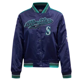 MLB ALL STAR 2023 RIB WOMEN'S SATIN JACKET (MIDNIGHT NAVY)