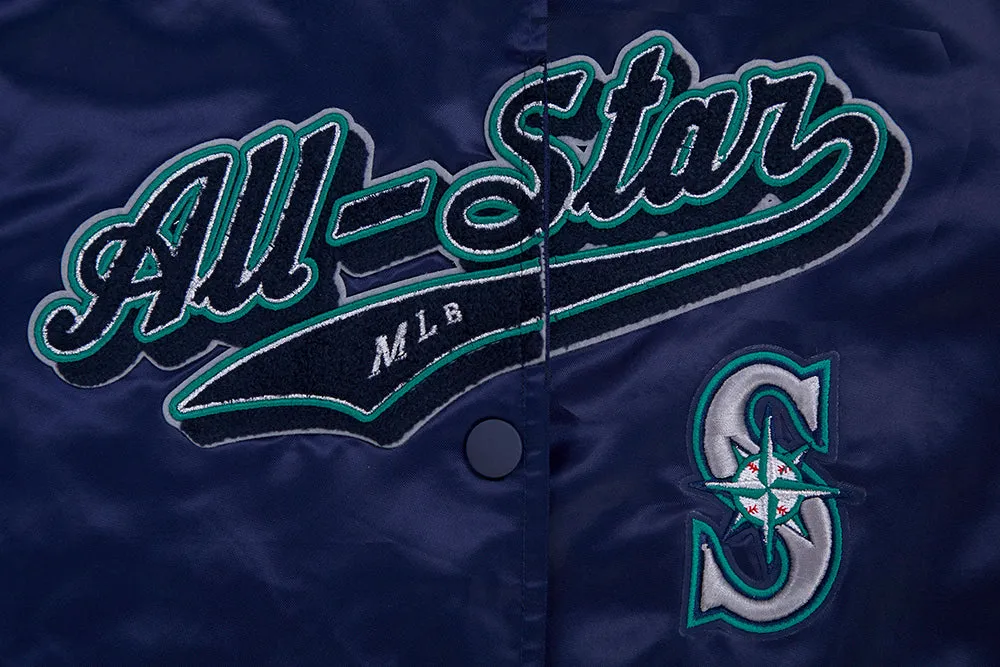 MLB ALL STAR 2023 RIB WOMEN'S SATIN JACKET (MIDNIGHT NAVY)