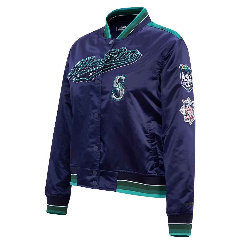 MLB ALL STAR 2023 RIB WOMEN'S SATIN JACKET (MIDNIGHT NAVY)