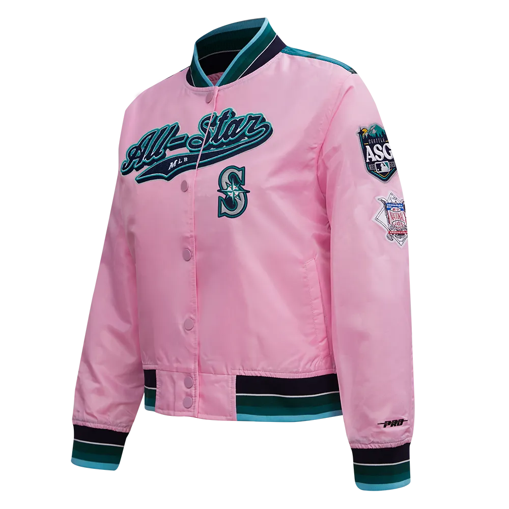 MLB ALL STAR 2023 RIB WOMEN'S SATIN JACKET (PINK)