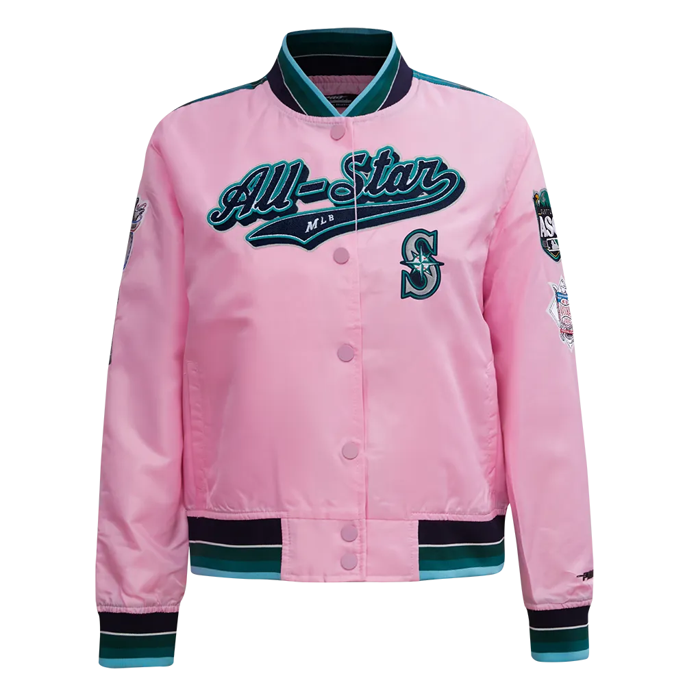 MLB ALL STAR 2023 RIB WOMEN'S SATIN JACKET (PINK)