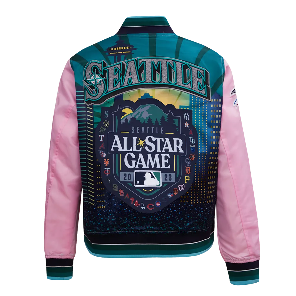 MLB ALL STAR 2023 RIB WOMEN'S SATIN JACKET (PINK)