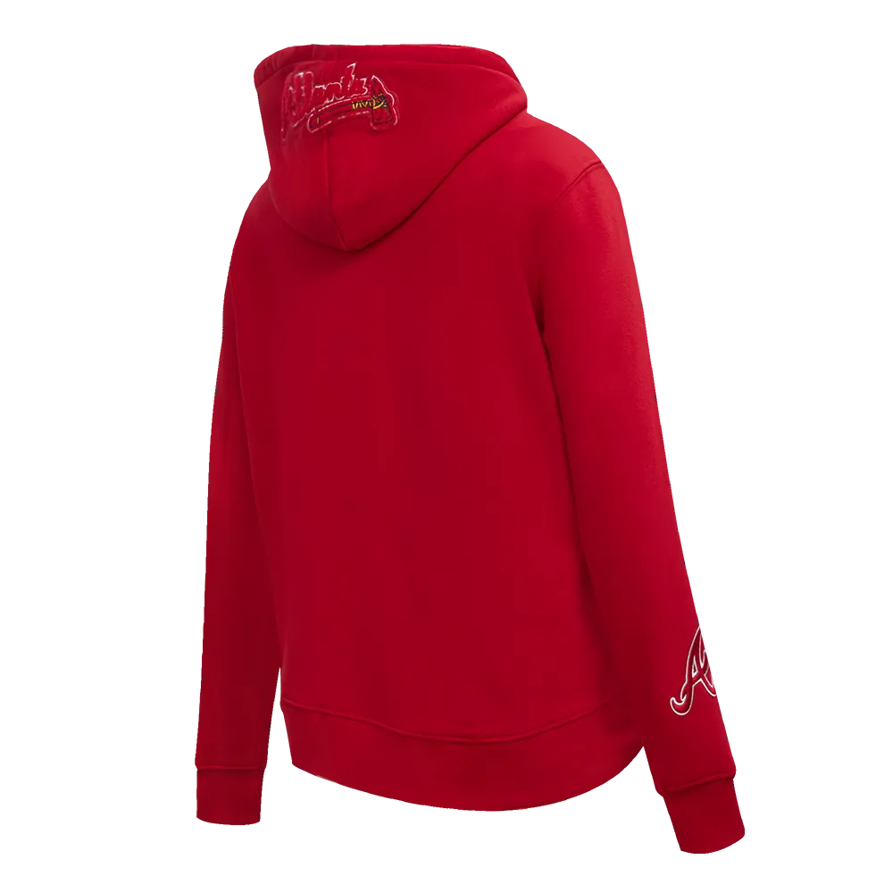 MLB ATLANTA BRAVES CLASSIC WOMEN'S PO HOODIE (RED)