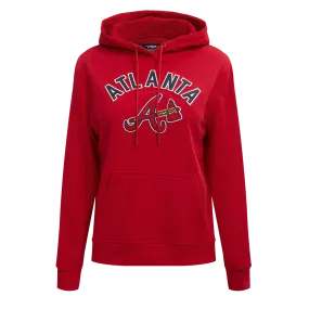 MLB ATLANTA BRAVES CLASSIC WOMEN'S PO HOODIE (RED)