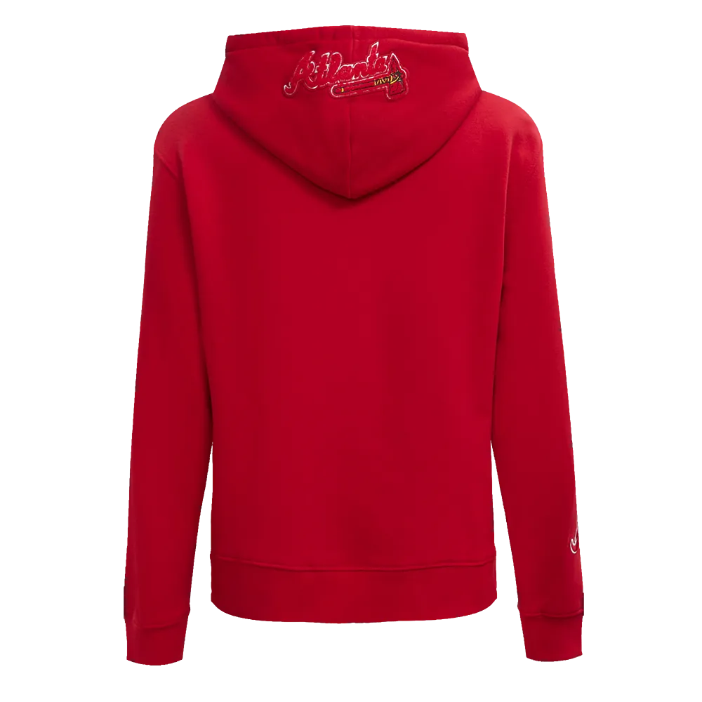 MLB ATLANTA BRAVES CLASSIC WOMEN'S PO HOODIE (RED)