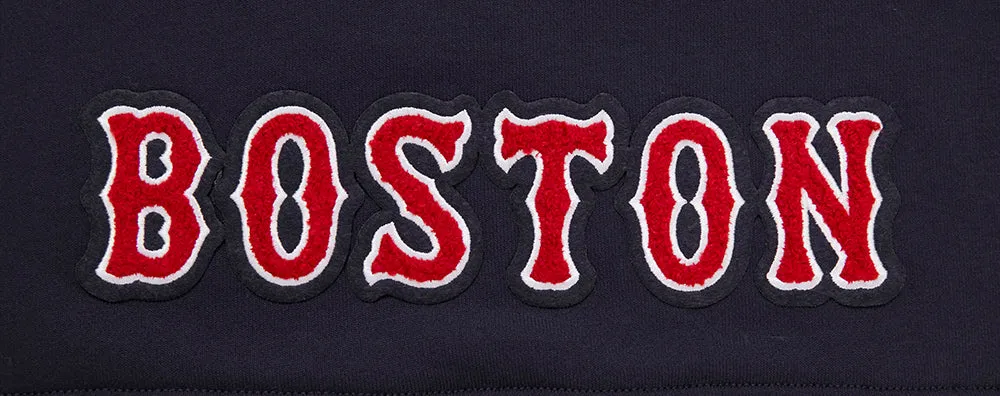 MLB BOSTON RED SOX CLASSIC WOMEN'S CROPPED PO HOODIE (MIDNIGHT NAVY)