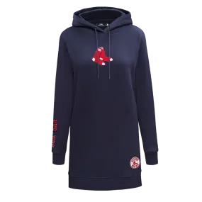 MLB BOSTON RED SOX CLASSIC WOMEN'S HOODIE DRESS (MIDNIGHT NAVY)