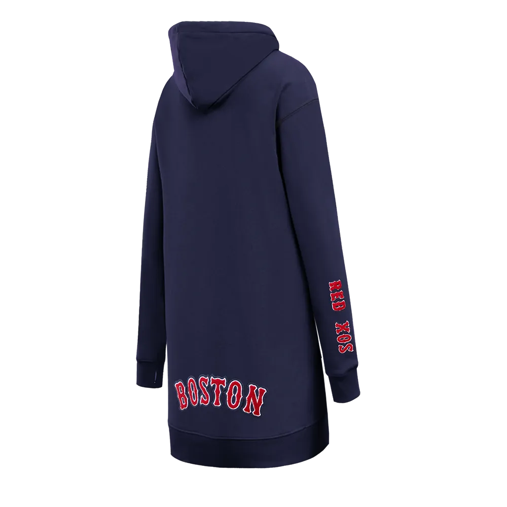 MLB BOSTON RED SOX CLASSIC WOMEN'S HOODIE DRESS (MIDNIGHT NAVY)