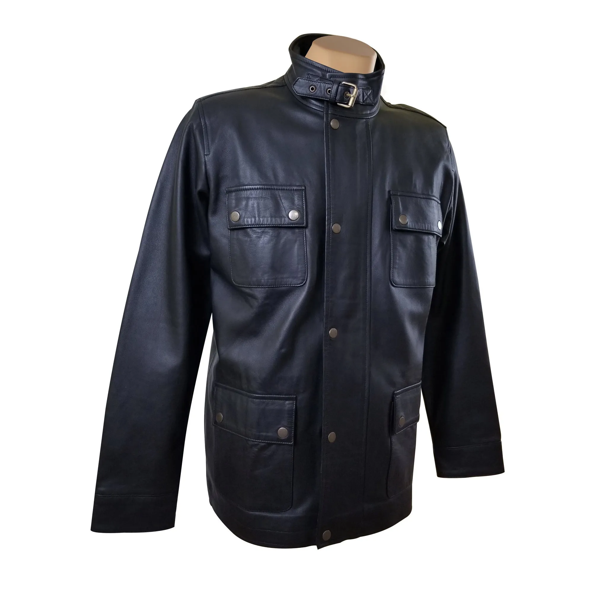 Mosley's leather jacket with flap pockets