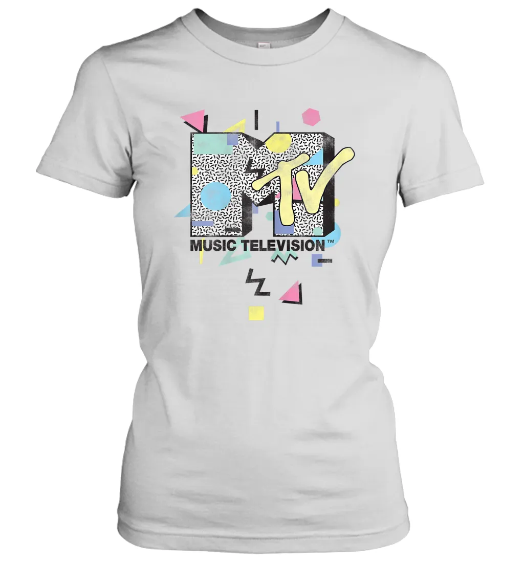 Mtv Retro Shape Design Logo Graphic Women's T-Shirt