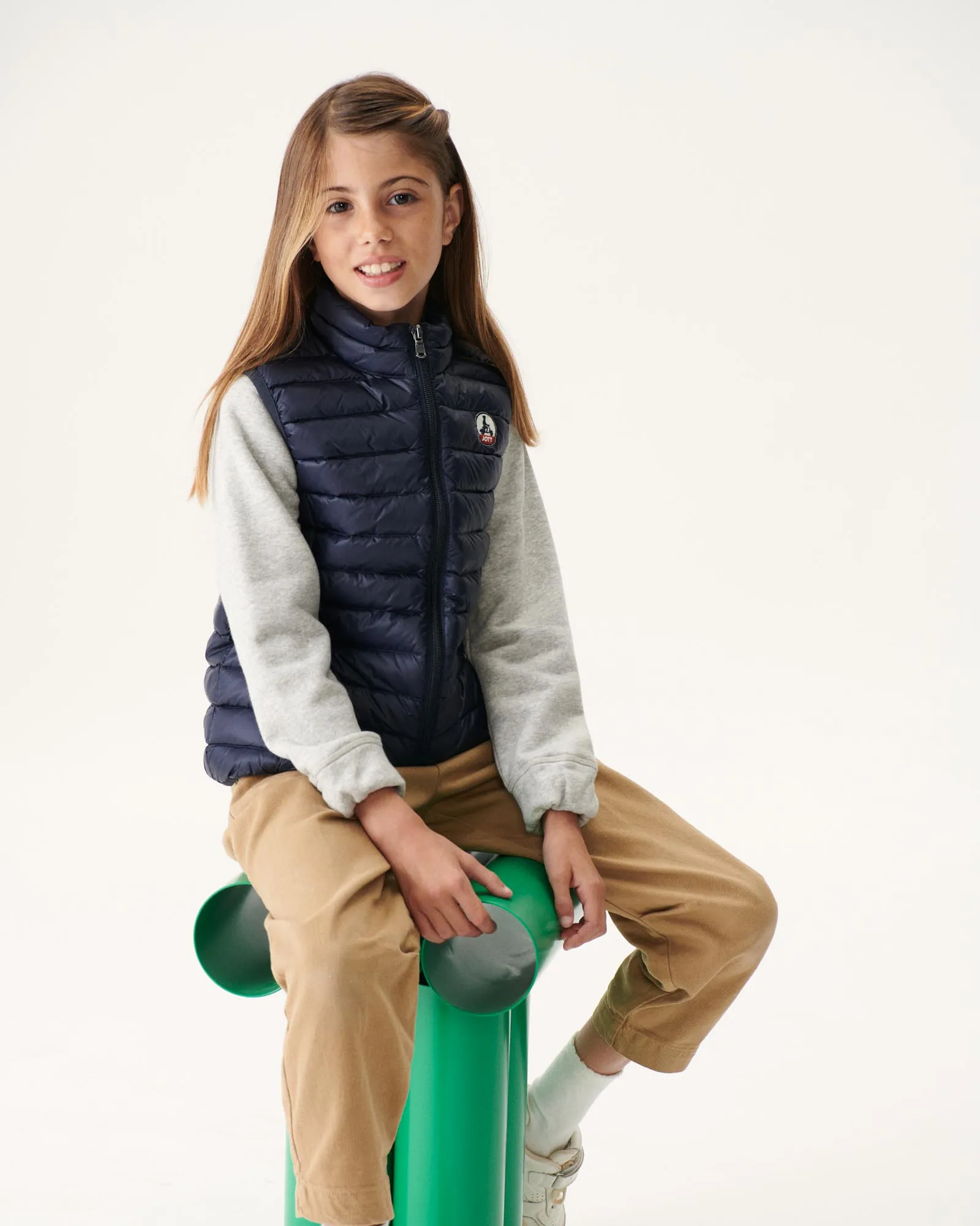 Navy Sleeveless Down Jacket Zoe