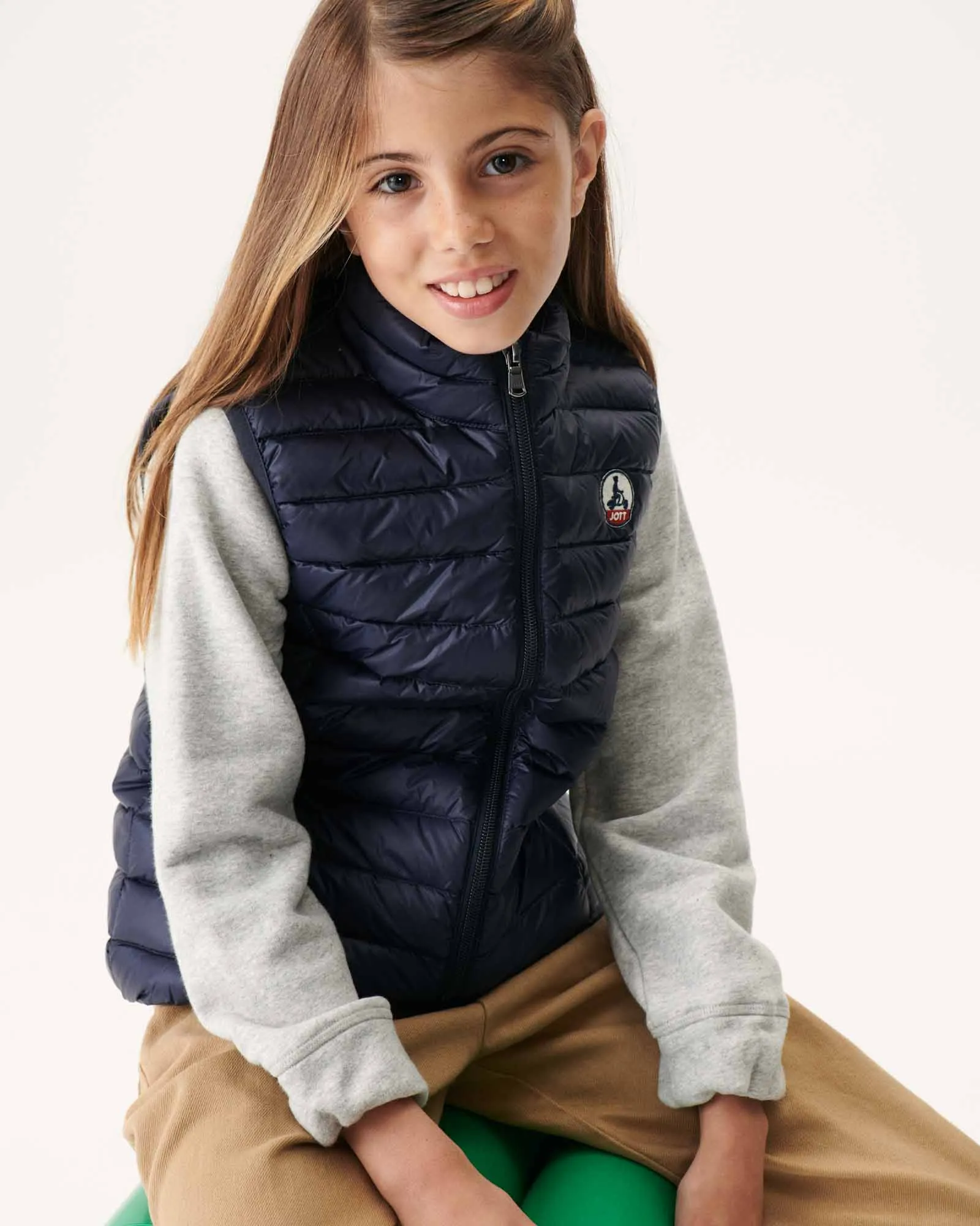 Navy Sleeveless Down Jacket Zoe