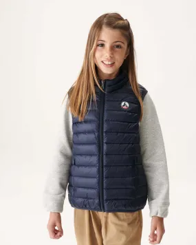 Navy Sleeveless Down Jacket Zoe