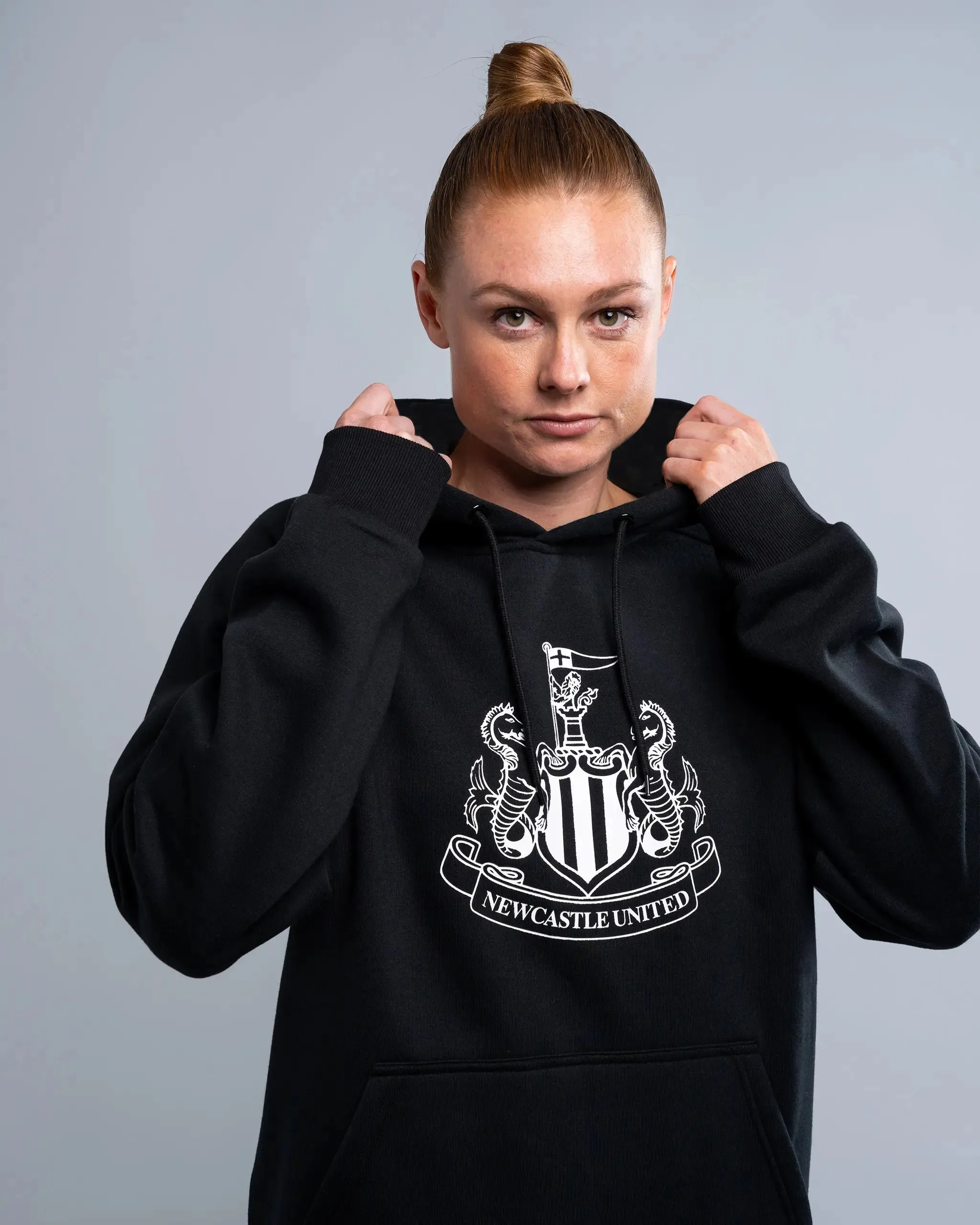 Newcastle United Women's Black Terrace Large Crest Hoodie