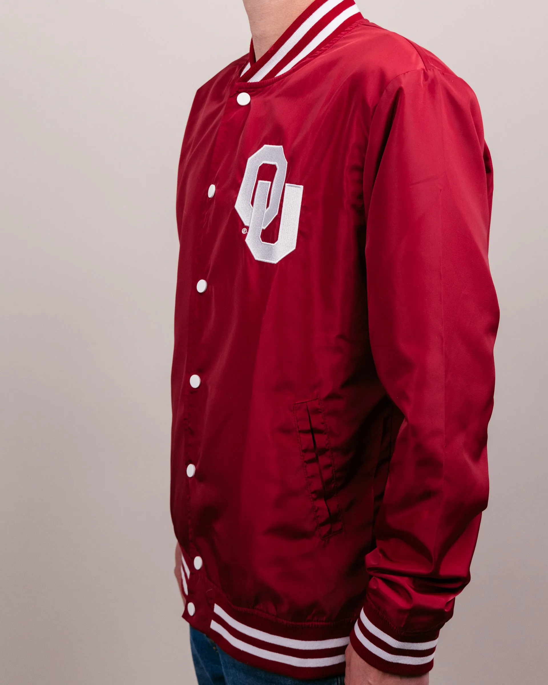 Oklahoma Boomer Sooner Cardinal Varsity Jacket