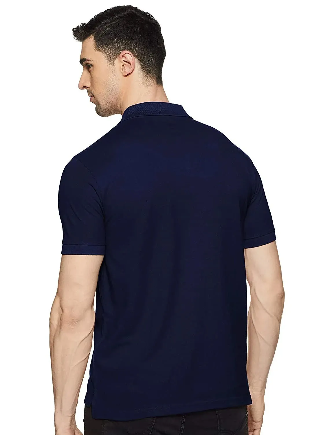 ONN Men's Cotton Polo T-Shirt (Pack of 2) in Solid Airforce Blue-Camel colours