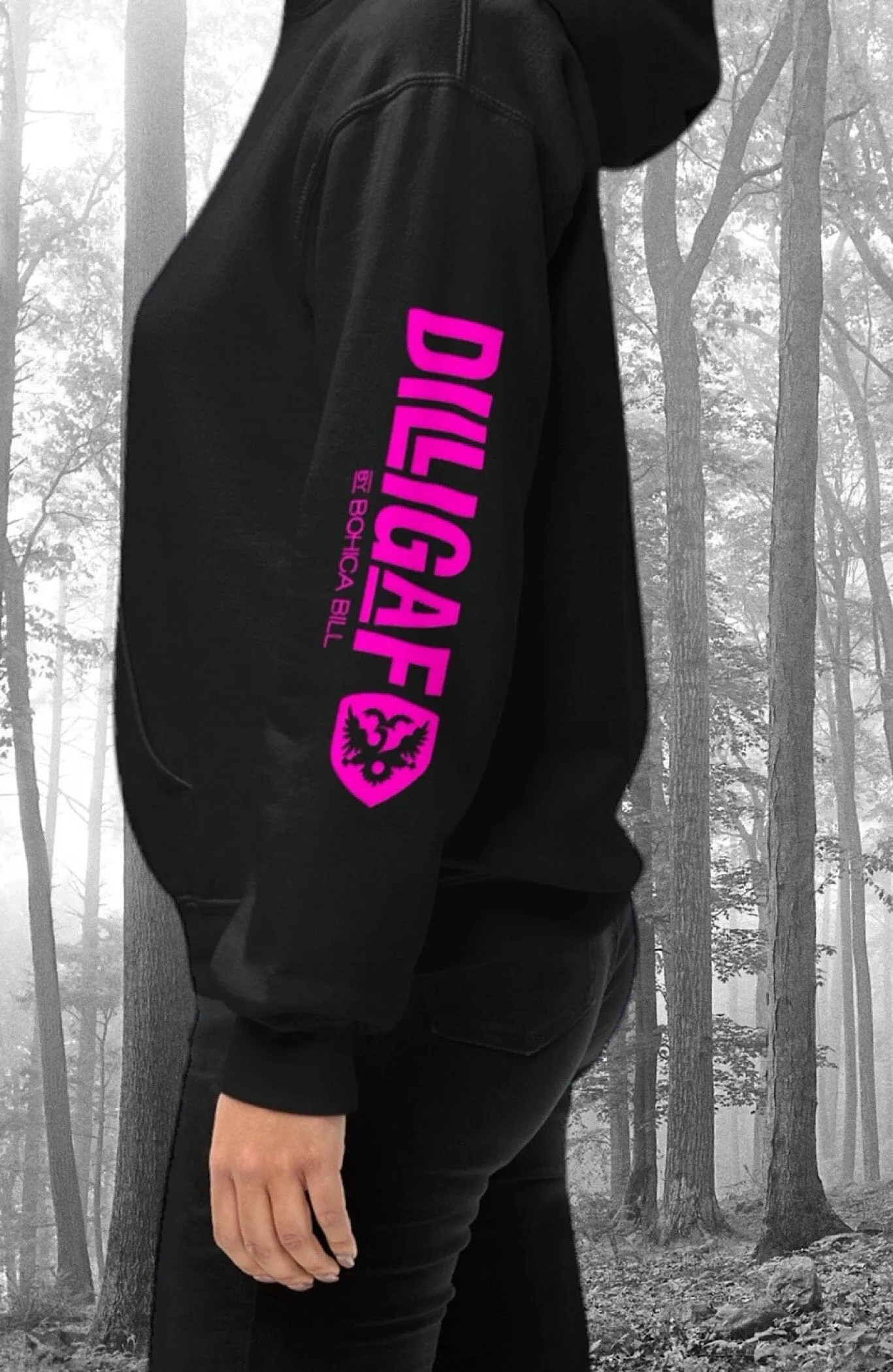 Our Classic DILLIGAF Neon Zip Up Hoodie