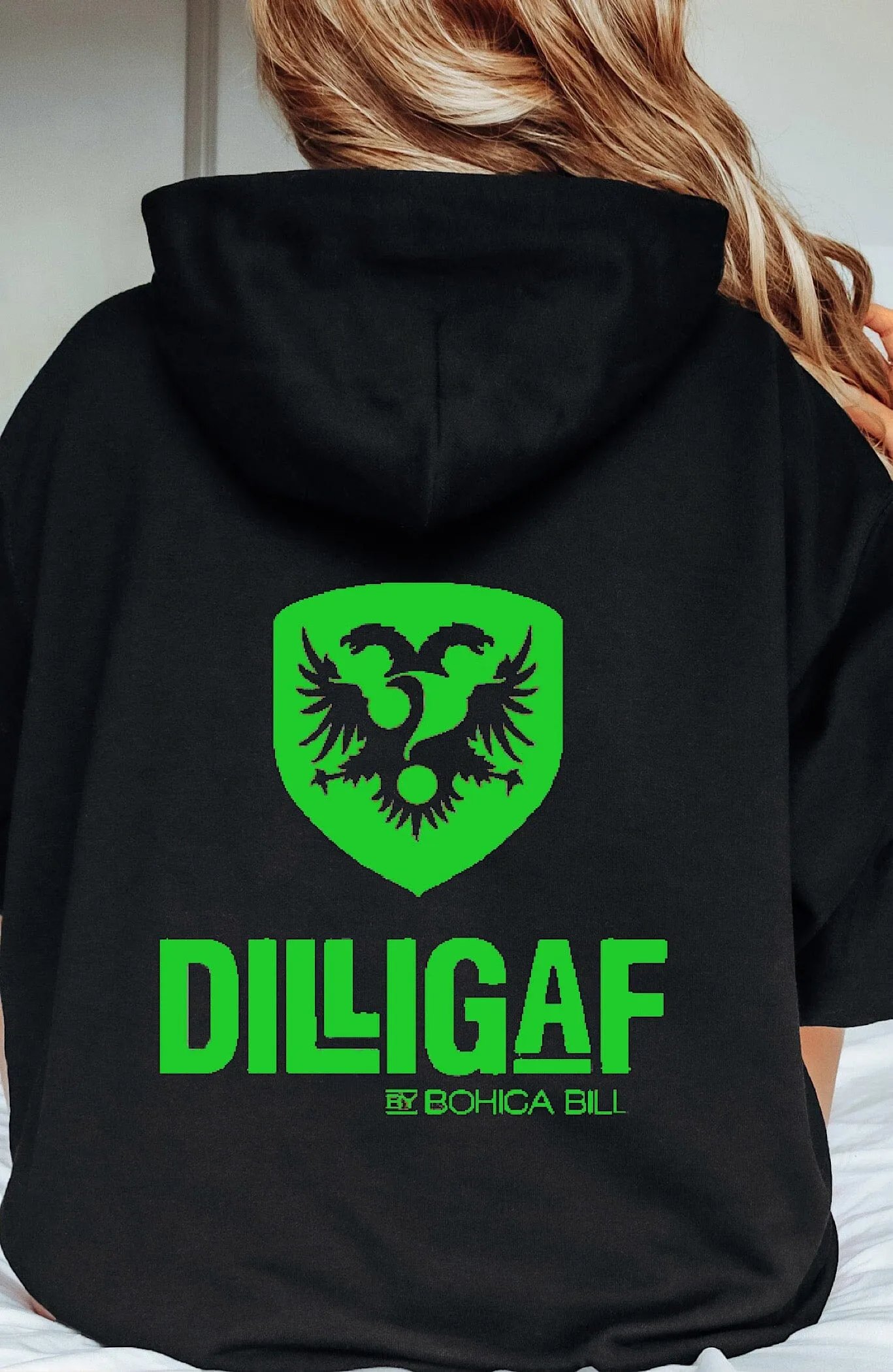 Our Classic DILLIGAF Neon Zip Up Hoodie