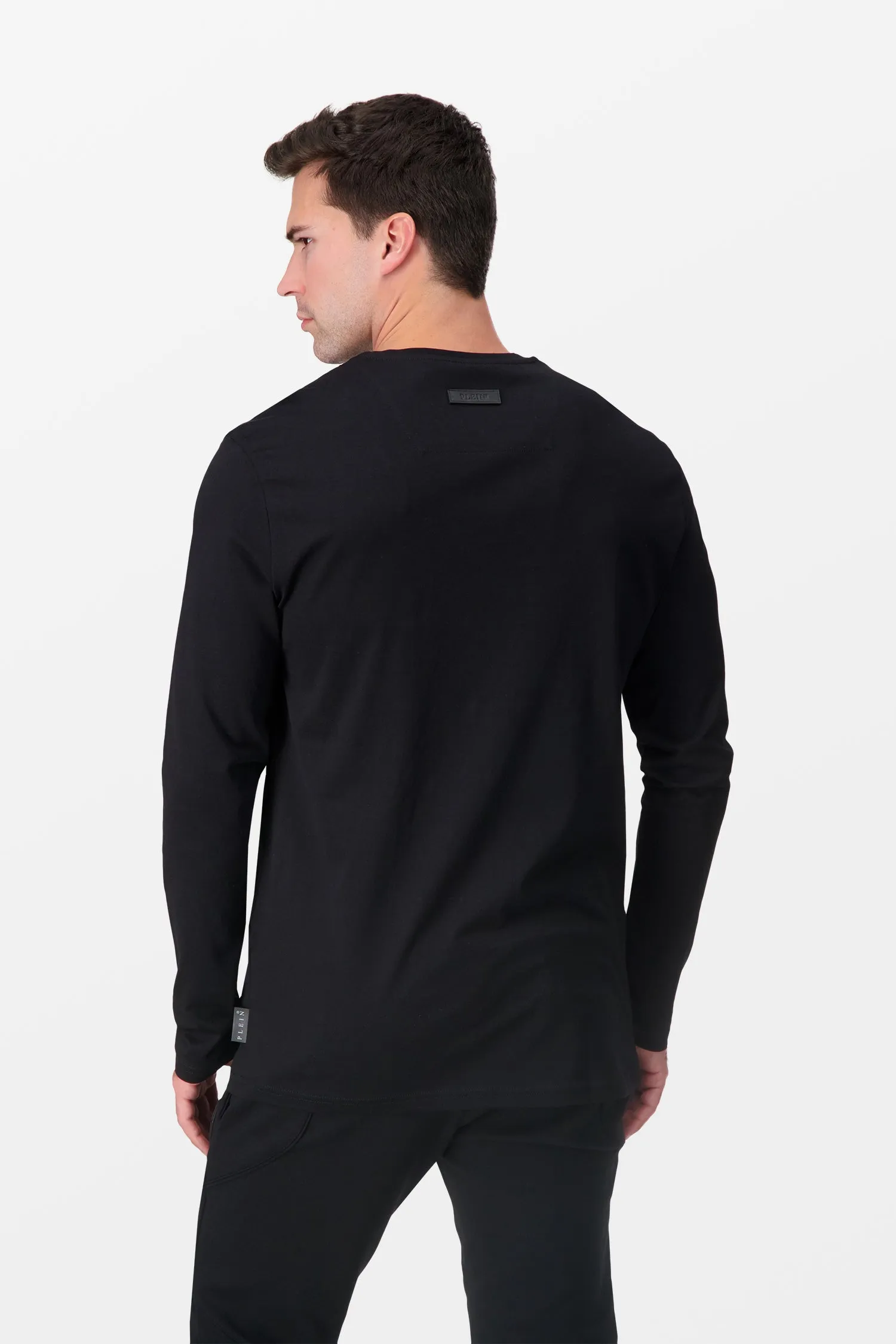 Philipp Plein Black Long Sleeve Iconic Plein T-Shirt