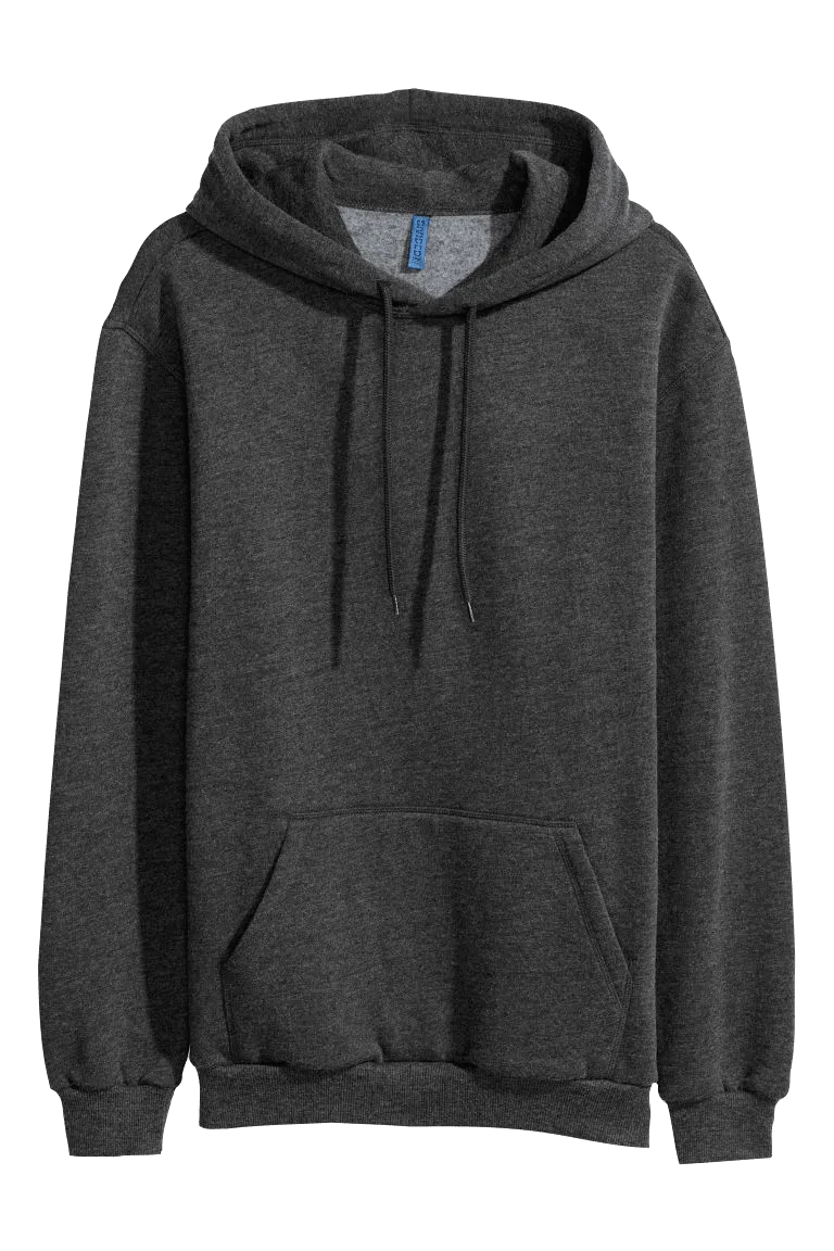 Plain Charcoal Gray Hoodie