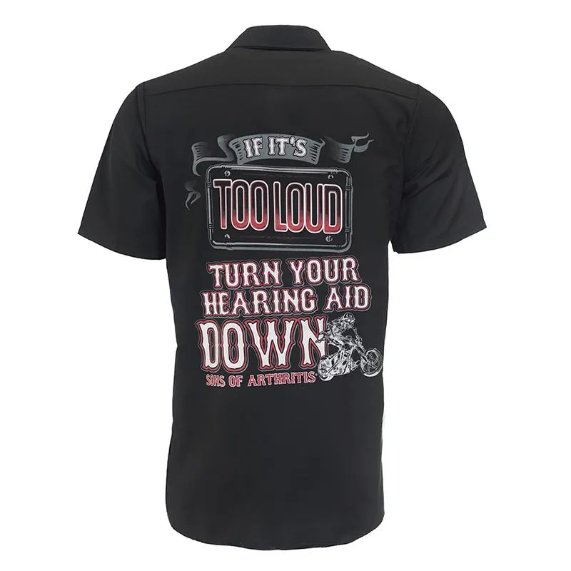 "TOO LOUD" Biker Work Shirt