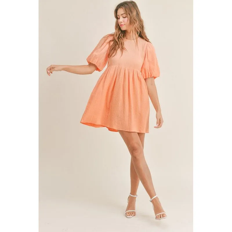 Renee Puff Sleeve Babydoll Dress