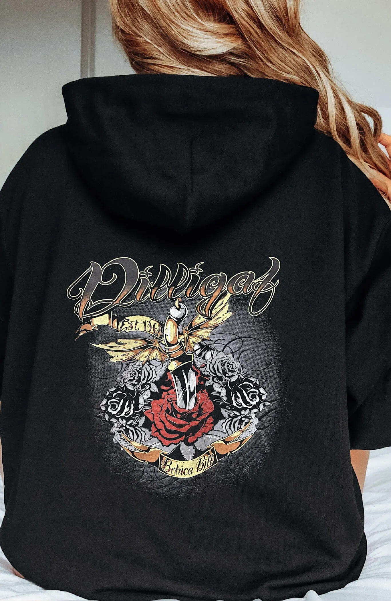 Rose and Dagger Pullover Hoodie