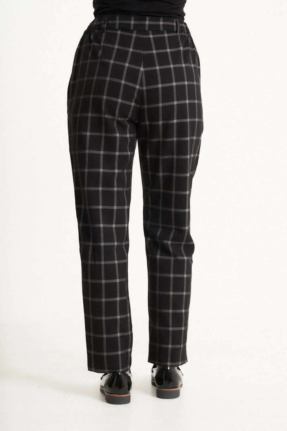 Saloos Checked Straight Leg Trousers