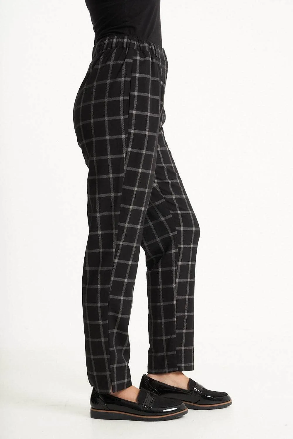 Saloos Checked Straight Leg Trousers