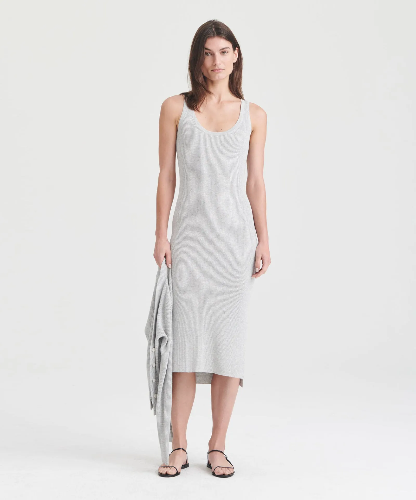 Silk Cashmere Midi Tank Dress