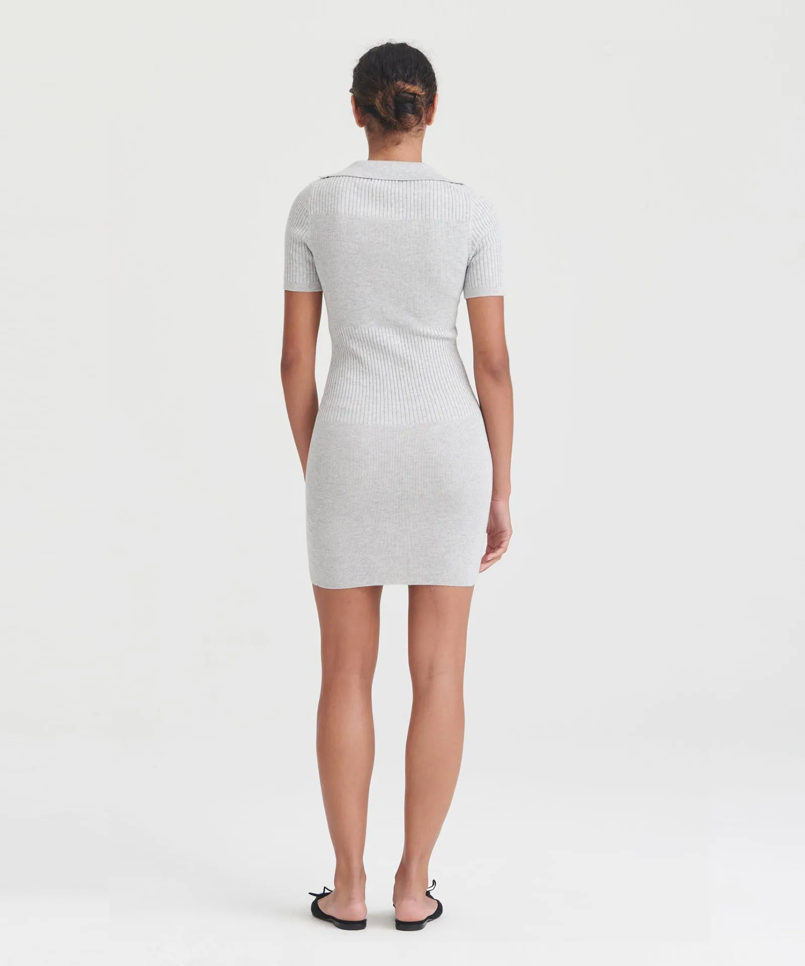 Silk Cashmere Polo Mini Dress